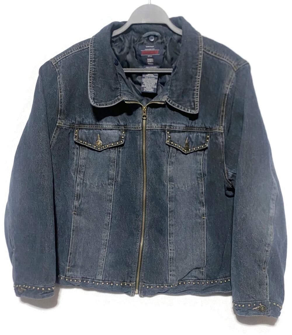 Faded Glory Outerwear Women's Size 3X Heavy Duty Lined Short Denim Jean Jacket